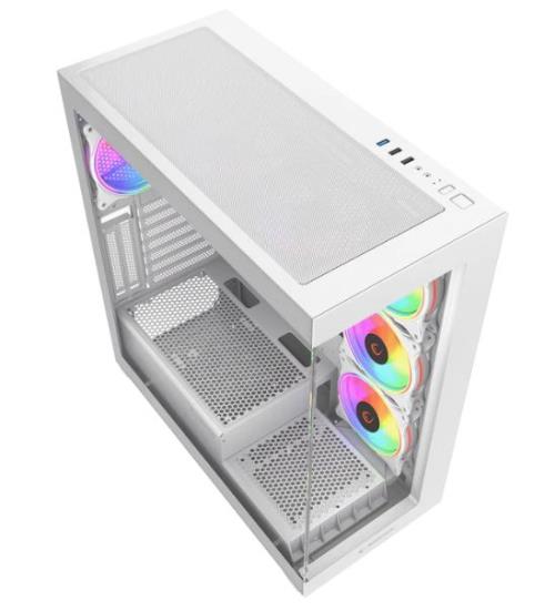 Rampage HYDRA V3 WHITE 750W 80+ BRONZE Beyaz 7*12cm RGB Fan ATX Mid-T Oyuncu Kasası